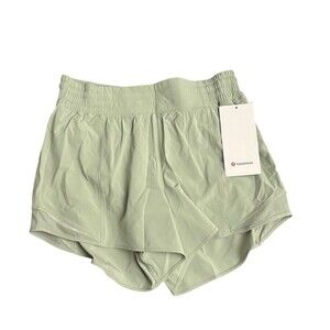 Lululemon Women’s Hotty Hot HR Shorts 4” Lined FOG GREEN (FOGN) SZ 6 New